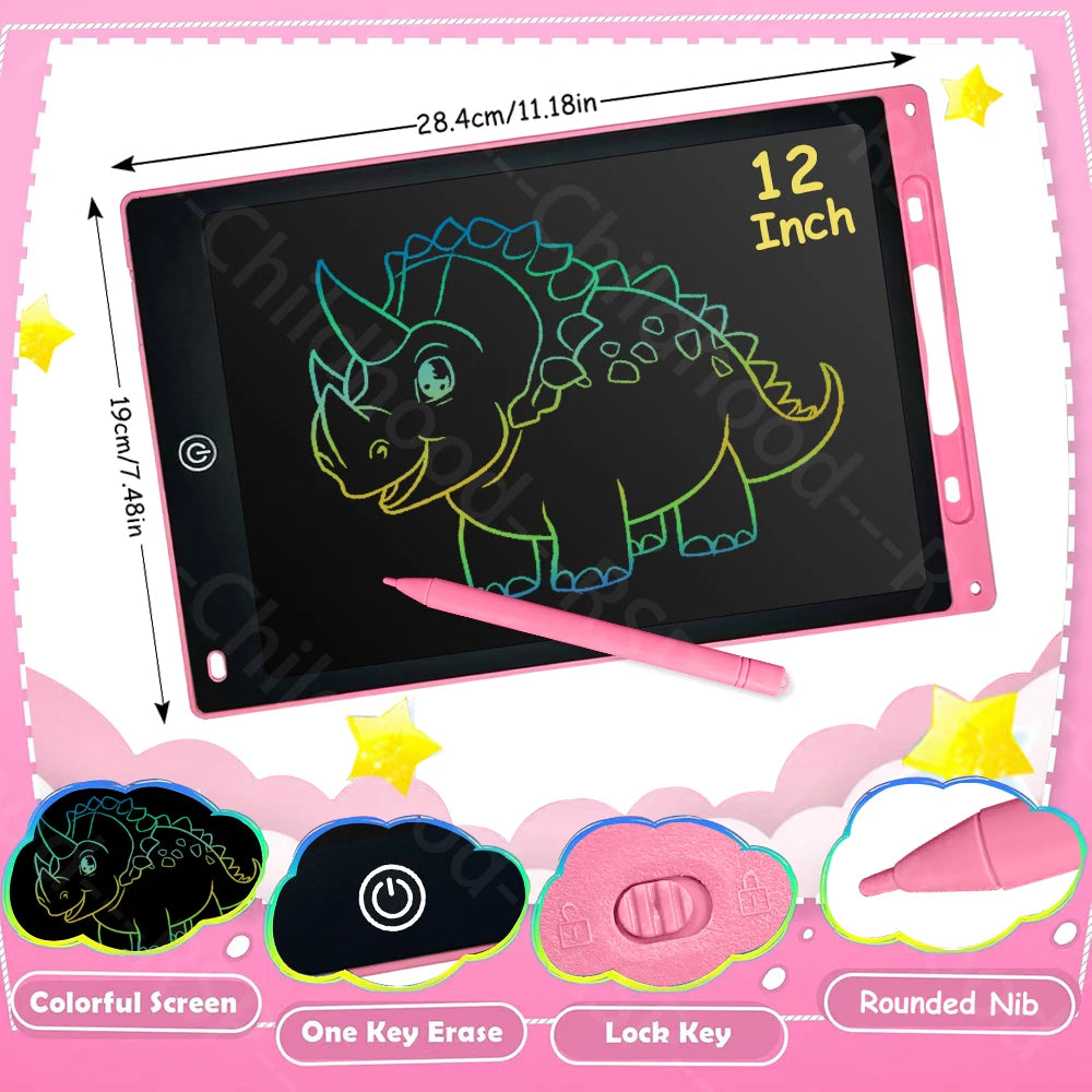 6.5/8.5/10/12 Inch LCD Writing Tablet Electronic Drawing Board Doodle Sketchpad Handwriting Pad Toys for Kids Birthday Gifts 