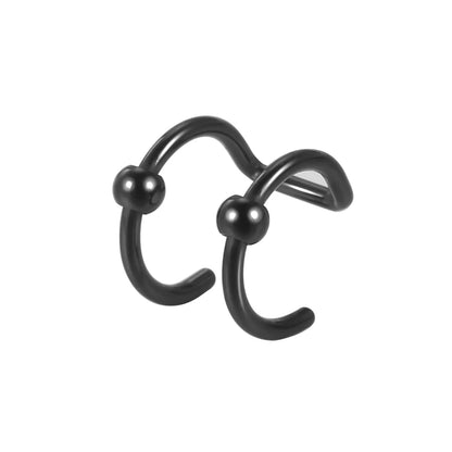 1PC Stainless Steel Fake Nose Ring Hoop Septum Rings Non-Pierced C Clip Lip Ring Earring Fake Nose Piercings Women Body Jewel