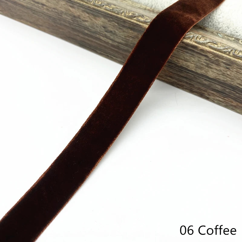 6-38mm Velvet Ribbon Wedding Party Decoration Handmade Gift Wrapping Hair Bowknot DIY Christmas #RoLi03