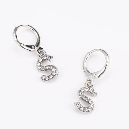 10/26pcs Silver Color Alloy Crystal Mini Alphabet 26 Letter Charms Pendants for Women Necklace Earring Jewelry Accessories