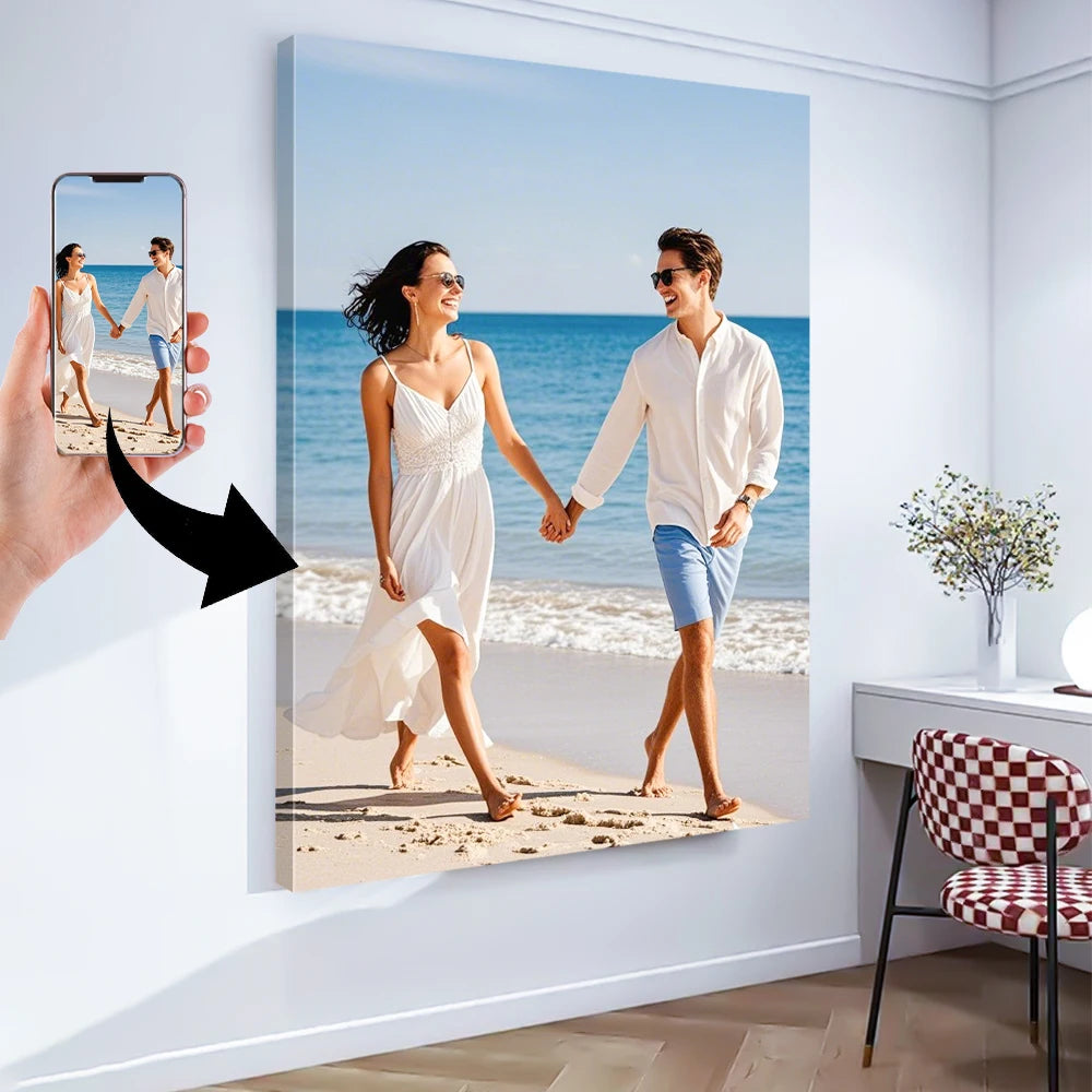 1pc custom canvas poster, your photo decorative painting, Personalized gifts For wall decor，customized gift as canvas wall ar
