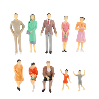 10pcs/lot 1:30 Multicolor Model People Miniature Figures Architectural Models Human Scale Model 65MM Plastic Peoples For Layo