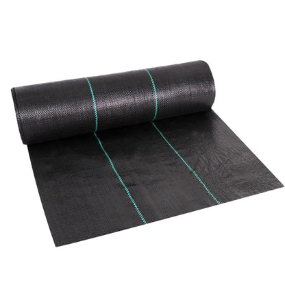16.4ft/32.8ft PE Woven Weed Control Fabric for Plant Anti Grass Agricultural Mulch Cloth Greenhouse Weeding Mat Water Permeab