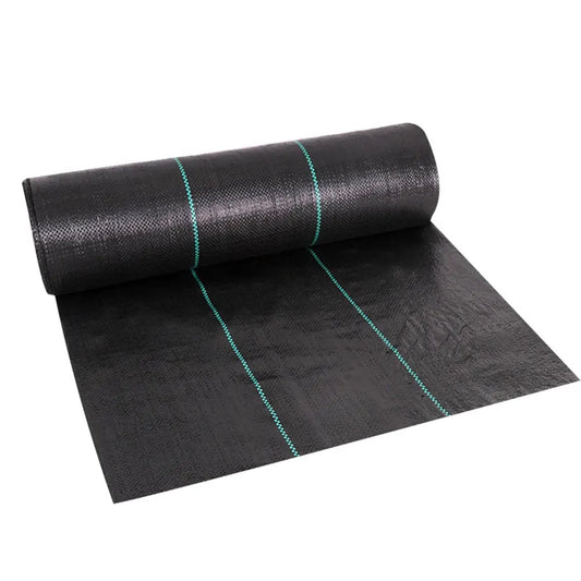 16.4ft/32.8ft PE Woven Weed Control Fabric for Plant Anti Grass Agricultural Mulch Cloth Greenhouse Weeding Mat Water Permeab