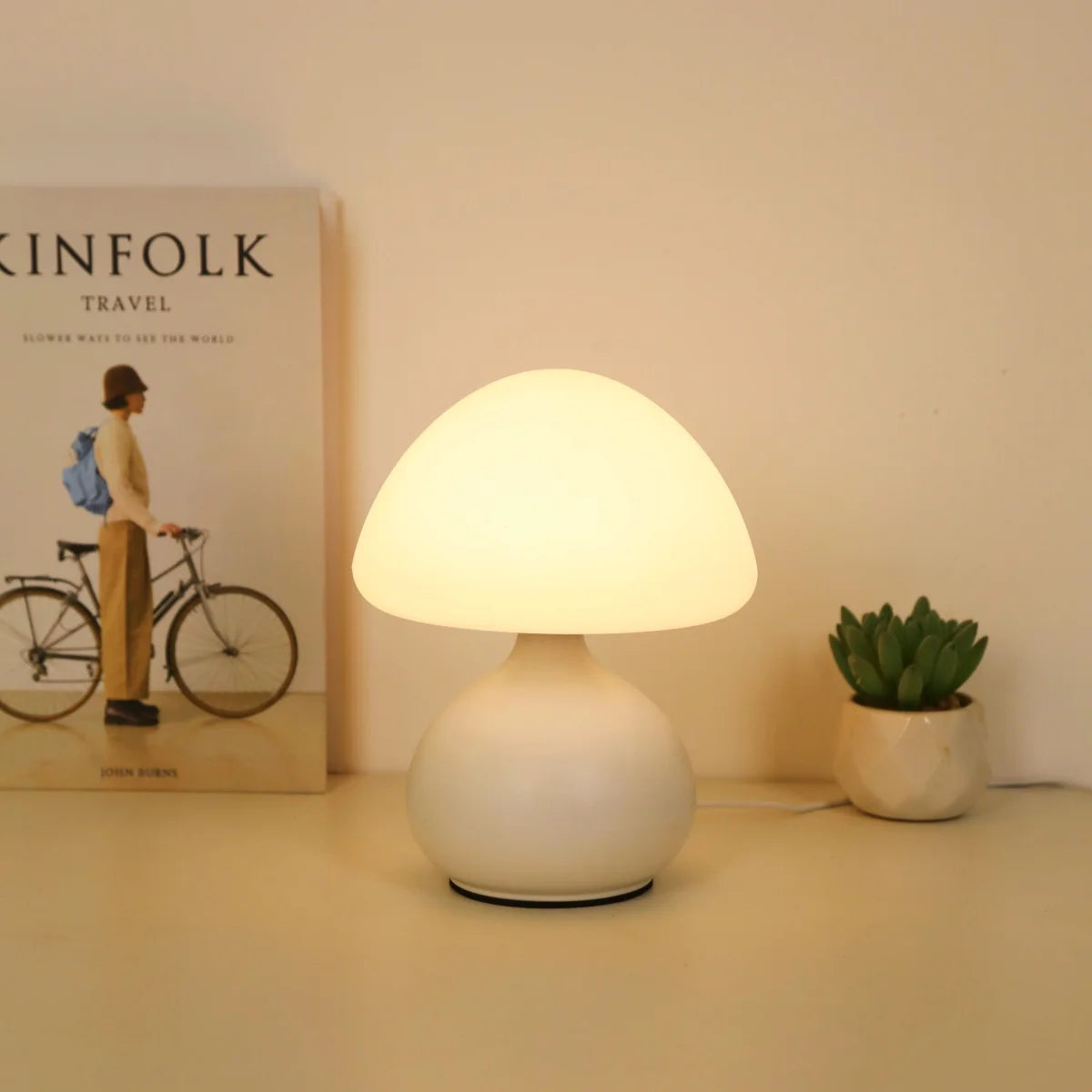 Modern minimalist mushroom table lamp with three color switching and infinite dimming for home decoration atmosphere table la