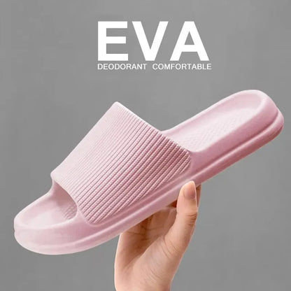 Soft Sole Massage Shower Shoes for Women Men Couples Waterproof Non-slip Home Leisure Fashion Bathroom Slippers - Pink / 36-3