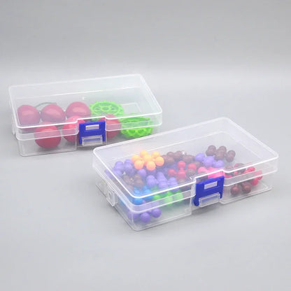5 transparent plastic storage boxes can accommodate small items, small toys, decorations, small cards, sorted storage, not me