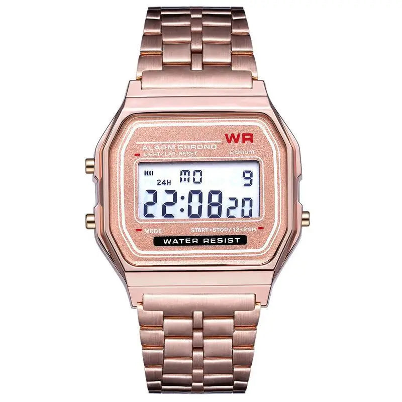 Women Men Unisex Watch Gold Silver Black Vintage LED Digital Sports Military Wristwatches Electronic Digital Present Gift Mal
