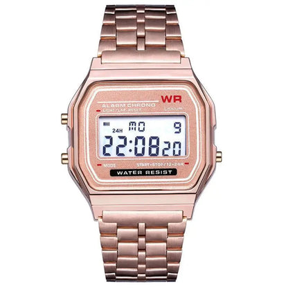 Women Men Unisex Watch Gold Silver Black Vintage LED Digital Sports Military Wristwatches Electronic Digital Present Gift Mal