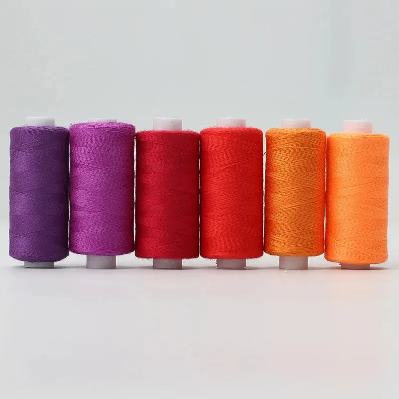 6pcs/Pack Assorted Colors Sewing Thread Polyester Sewing Thread, For Domestic DIY Sewing And Embroidery - XX-6HS-3Z