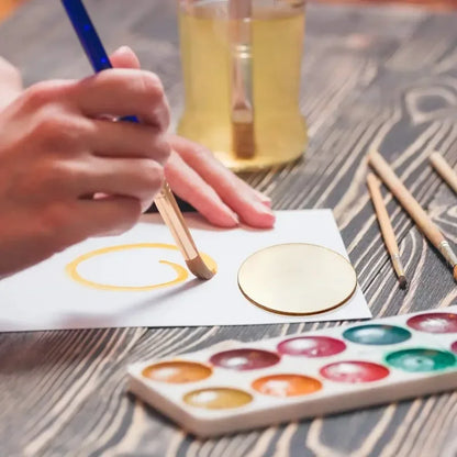 7/9/12/15cm Unfinished Wood Slices, Natural Blank Round Blanks Wood Circles for Crafts DIY Art Crafts Painting Home Decor
