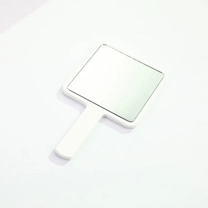 1PC Eyelash Extension Handheld Makeup Mirror Square Makeup Vanity Mirror with Handle Hand Mirror SPA Salon Compact Mirrors - 
