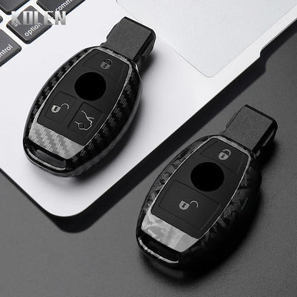 2 3 Buttons Carbon Fiber Car Key Case Cover Fob For Mercedes Benz A B C E Class GLS GLA GLK GLC CLS CLA W204 W205 W212 W463 W