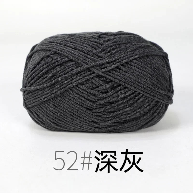 50g 4ply Milk Cotton Knitting Wool Yarn Needlework Dyed Lanas For Crochet Craft Sweater Hat Dolls Sewing Knitting Tools - 52