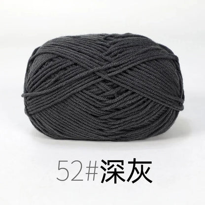 50g 4ply Milk Cotton Knitting Wool Yarn Needlework Dyed Lanas For Crochet Craft Sweater Hat Dolls Sewing Knitting Tools - 52