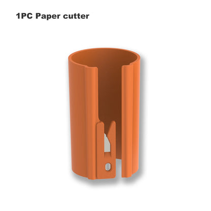 HORN Sliding Wrapping Paper Cutter - Easy-Glide Gift Wrap Trimmer for Christmas & Birthdays, Durable ABS，, Orange/Black