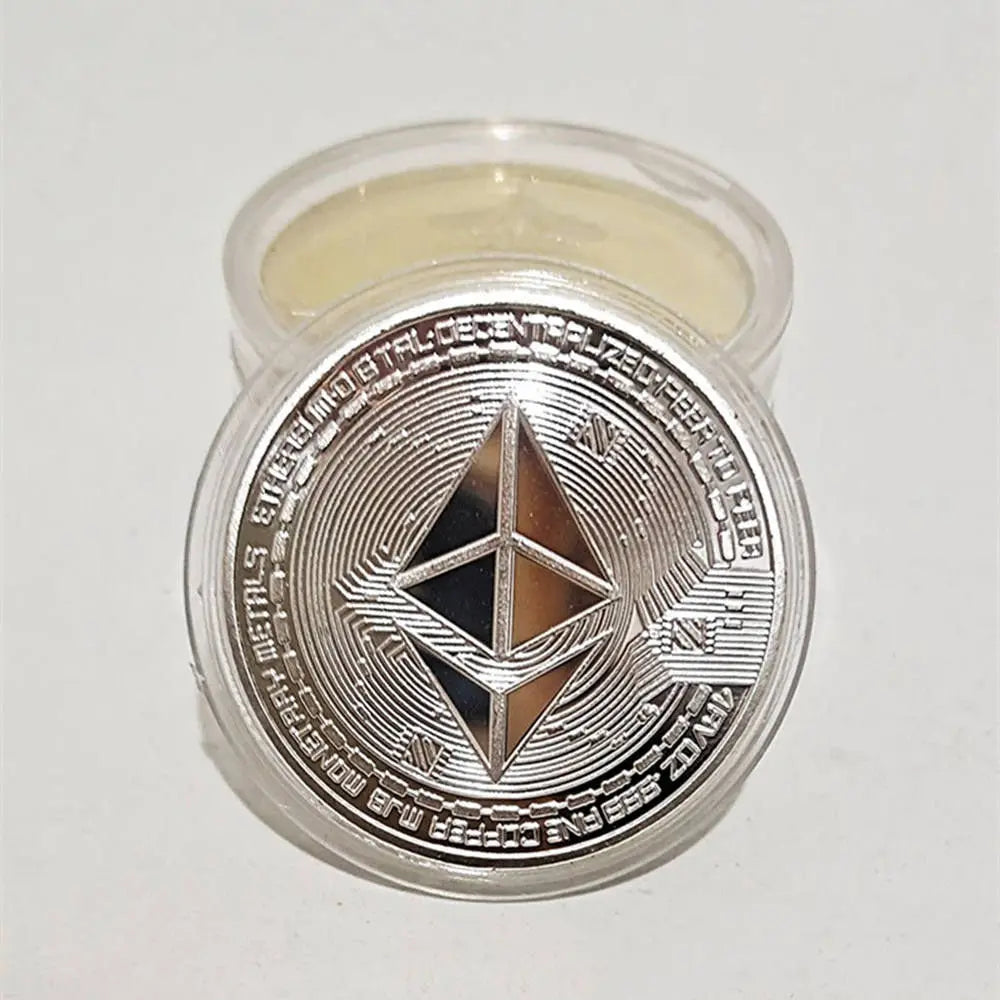 Ethereum Souvenir coins Imitation Gold Commemorative Collection Decoration Creative Antique Collectibles Metal Non currency -