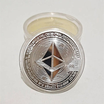 Ethereum Souvenir coins Imitation Gold Commemorative Collection Decoration Creative Antique Collectibles Metal Non currency