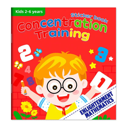 Montessori Toys Cartoon Sticker Books Focus on Potential Development Education Sticker Toys for Children 3-6Y - Math Enlightm