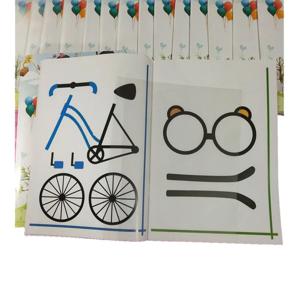 3D Printing Pen Drawing Book Reusable Colorful 22/40 Patterns Thick Paper Clear Plate Painting Template for 3D Pen Kid Gifts