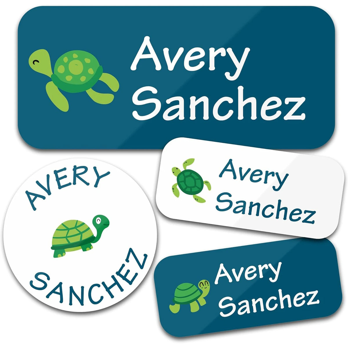 TREES 140PCS Custom Waterproof Name tags Stickers ,cartoon style, nakrjki na ubrania imie，autocollants personnalisés prenom, 