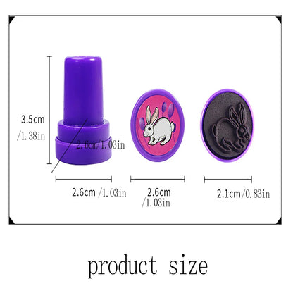 20pcs Assorted Stamps for Kids Self-ink Stamps Children Toy anima Smiley Face Seal Scrapbooking DIY Painting Photo Album Deco