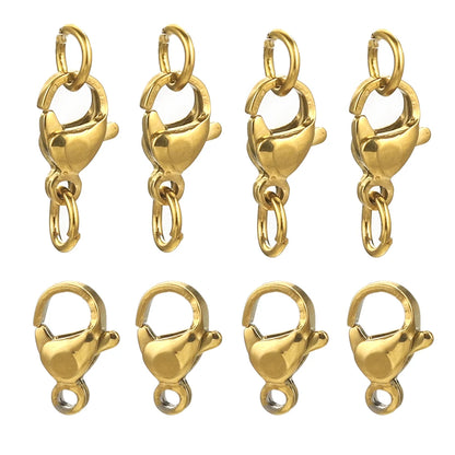 20pcs Stainless Steel Lobster Clasps For Bracelet Necklace,Lobster Clasps With Jump Rings Connectors Clasp DIY Jewelry Findin