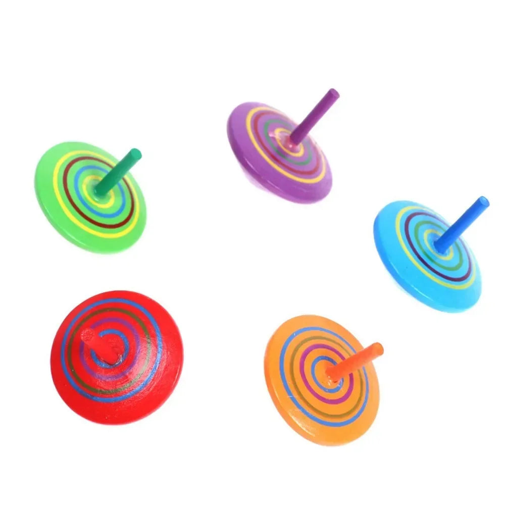 10-30Pcs Fun Wooden Spinning Tops for Children’s Party Gifts, Birthday Carnival Gift Souvenirs, Back-to-school Classroom Rewa