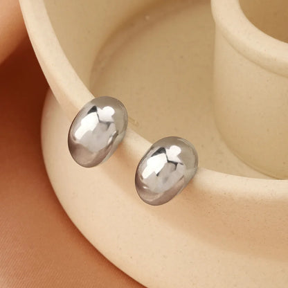 LATS Vintage Exaggerated Personality Semicircle Matte Stud Earrings for Women Temperament Jewelry Party Fashion Accessories G