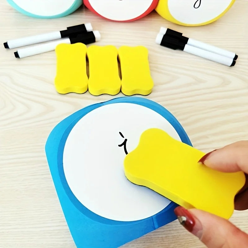 Erasable and Reusable EVA Whiteboard Dice Set with Eraser and Pen,Suitable for Math,English Skill Development Fun Classroom P