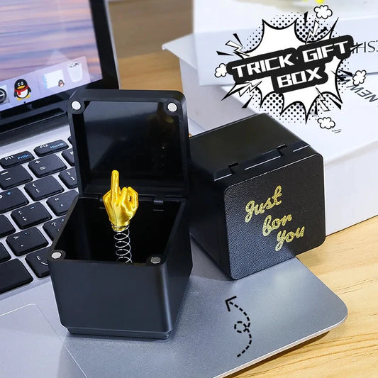 Christmas Interesting Prank Gift Middle Finger In Box Christmas Box Funny Creative Gifts Office Desk Decoration Home Decorati