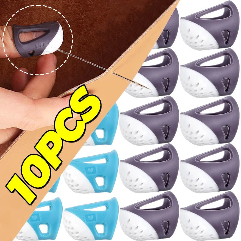 Sewing Thimbles Anti-Slip Finger Covers Multifunctional Silicone Thimbles Finger Tips Protectors Household DIY Sewing Supplie