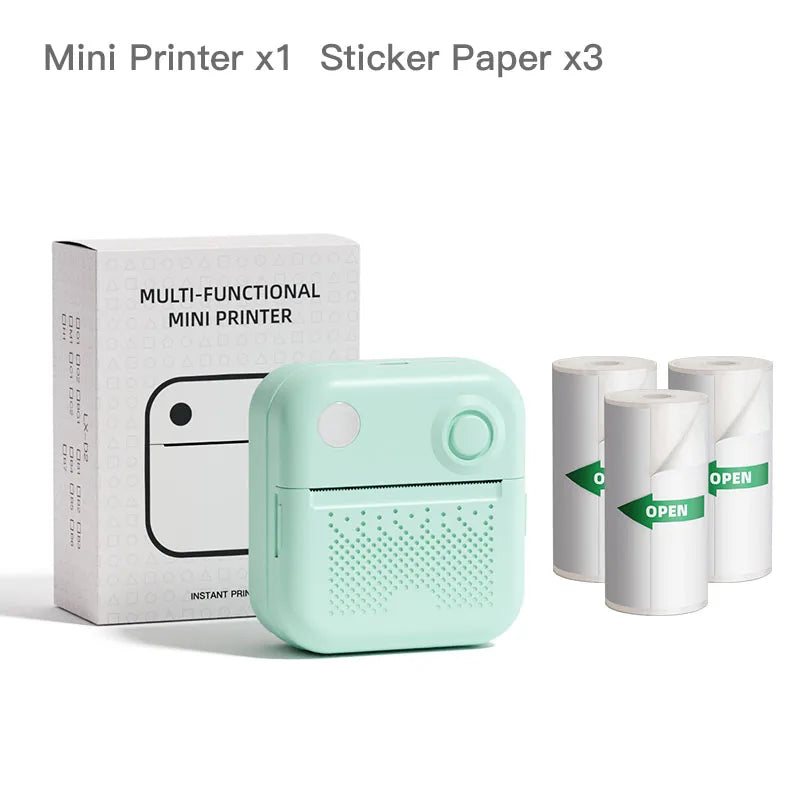 Dolewa D3 Portable Printer Thermal Paper Stickers Paper Mini Printers Labels Maker Printer for Error Printing Photo Printing 