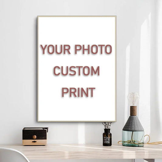 Custom Print Canvas Painting By Your Photo Canvas Poster Personal Gift Customize Figure Animal Pets Pictures Home Decor Print
