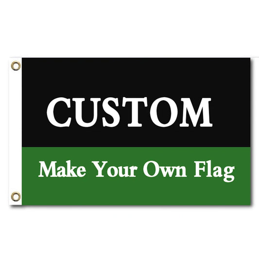 Digital Print Custom Flag Any Size Company Logo Outdoor Sport Advertising Banner Polyester Sleeve Brass Grommets Decor
