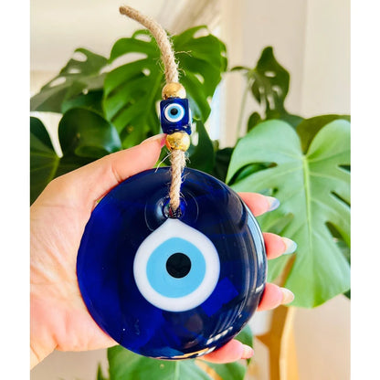 Evil Eye Wall Hanging Glass Blue Eye Wall Charm Home Decor Home Gift Idea House Protection Turkish Evil Eye Gift Wall Decorat