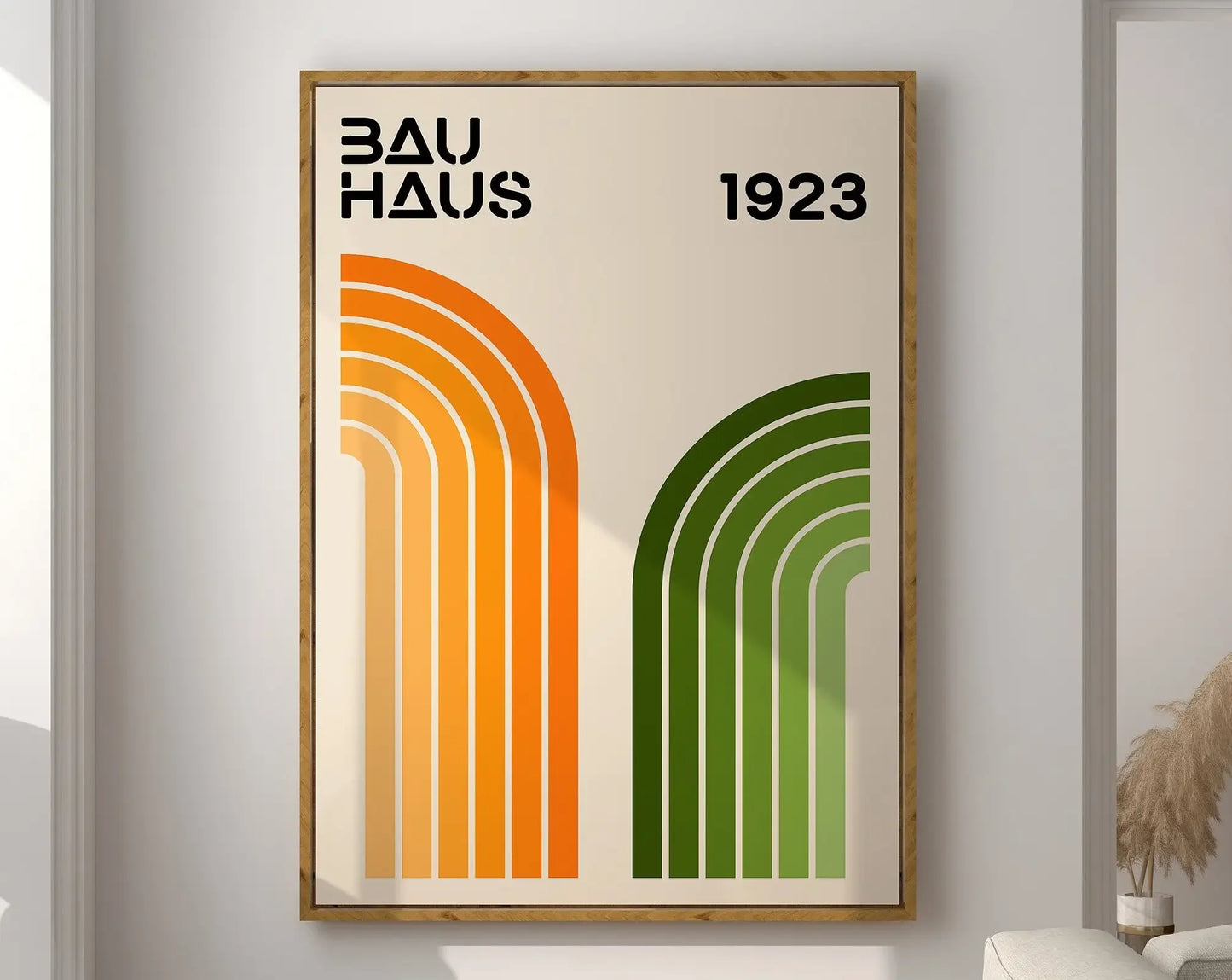 Mid Century Bauhaus Geometric Canvas Prints Poster Retro Abstract Wall Art Painting Pics for Modern Living Room Home Decorati