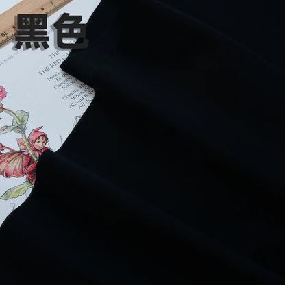 140x50cm 60s Pure Cotton Fabric Solid Color Plain Weave Cloth for Clothing DIY Craft Sewing Cloth - black