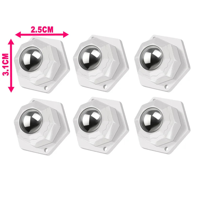 Self Adhesive Caster Wheels Appliance Rollers Appliance Sliders for Kitchen 360° Swivel Universal Wheel Mini Small Kitchen - 