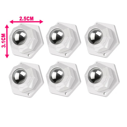 Self Adhesive Caster Wheels Appliance Rollers Appliance Sliders for Kitchen 360° Swivel Universal Wheel Mini Small Kitchen - 