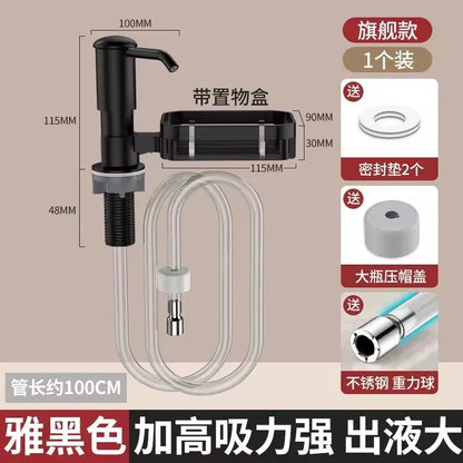 Soap Dispenser for Kitchen Sink, Kichen Sink Soap Dispenser,Extension Tube kit, Under Sink Soap Dispenser Pump, No Need More 