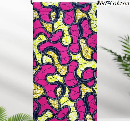 New African Ankara Batik Fabric Super Real Wax African Cotton Material Prints Wax Tissu For Sew 6yards - AS PICTURE H