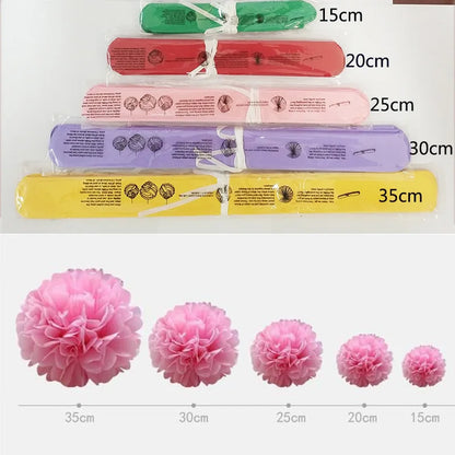 5pcs Wedding Decorative Paper Pompoms Pom Poms Flower Ball Party Home Decor Tissue Baby Shower Birthday Christmas DIY Decorat