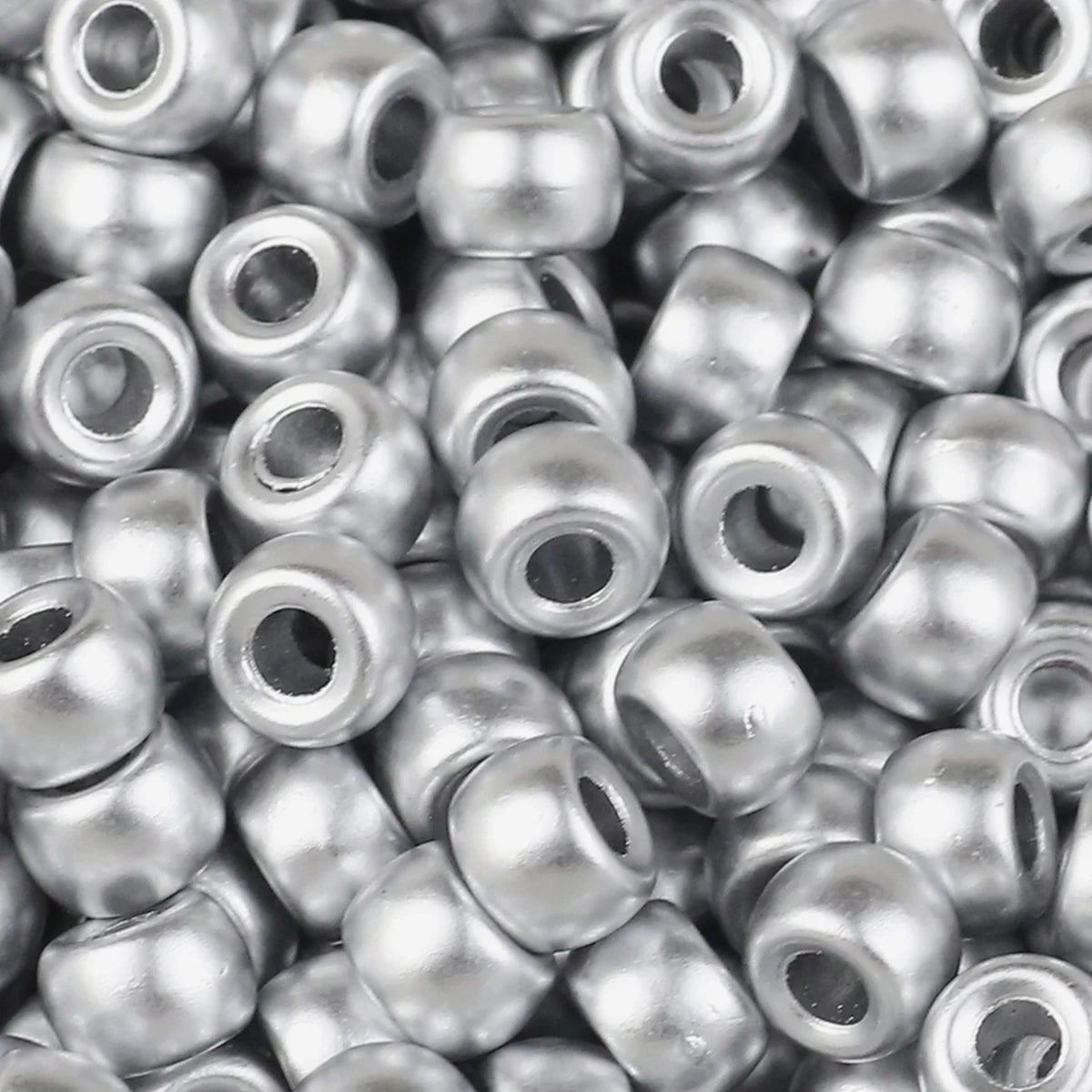 100/200/400pcs 6x9mm Solid Color Large Hole Pony Beads DIY Jewelry Making For Friendship Bracelets & Hair Braids Craft Suppli
