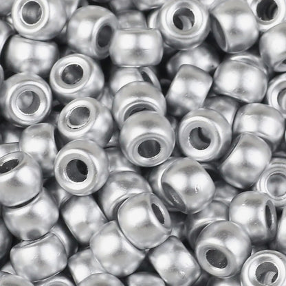 100/200/400pcs 6x9mm Solid Color Large Hole Pony Beads DIY Jewelry Making For Friendship Bracelets & Hair Braids Craft Suppli