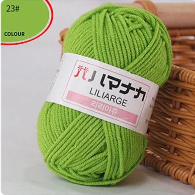 DIY Baby Milk Sweet Soft Cotton Knitting Wool Yarn Thick Fiber Velvet Yarn Hand Knitting Wool Crochet Yarn for DIY Sweater - 