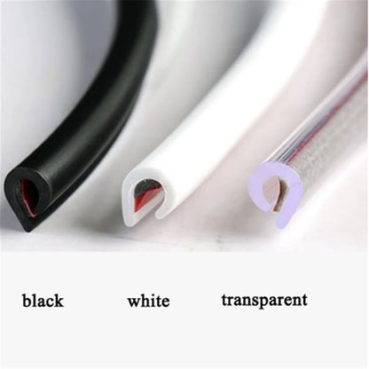 5m U Type Universal Car Door Protection Edge Guards Trim Styling Moulding Strip Rubber Scratch Protector For Car Auto