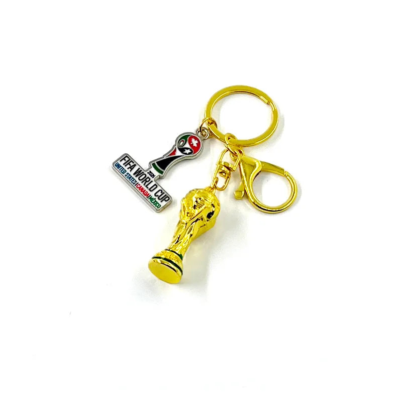 2026 FIFA Trophy Keychain Football Trophy Pendant Soccer Fan Souvenir Backpack Charm Collectible Gift Mascot Model - E