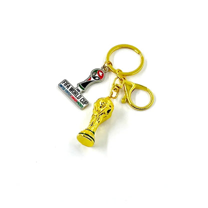 2026 FIFA Trophy Keychain Football Trophy Pendant Soccer Fan Souvenir Backpack Charm Collectible Gift Mascot Model