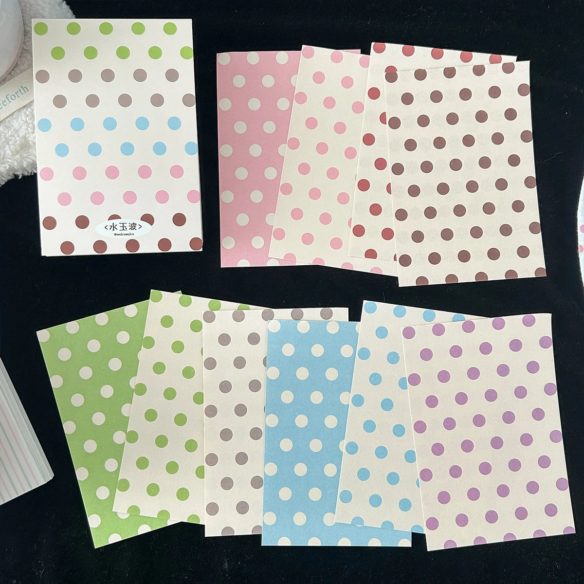 A7 Polka Dot Memo Pad Tearable Double Sided Scrapbook Paper Writing Journal Planner Scrapbooking Supply 100 Sheets - 02-1PCS